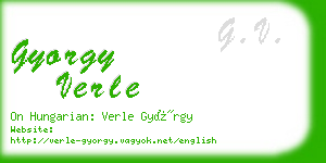 gyorgy verle business card